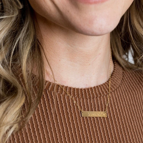 Bar Necklace (Large Arial Font)