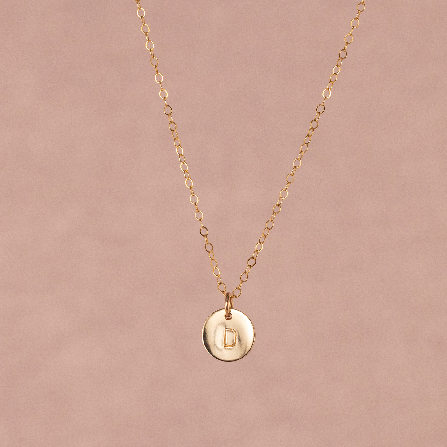 Stamped Initial Necklace