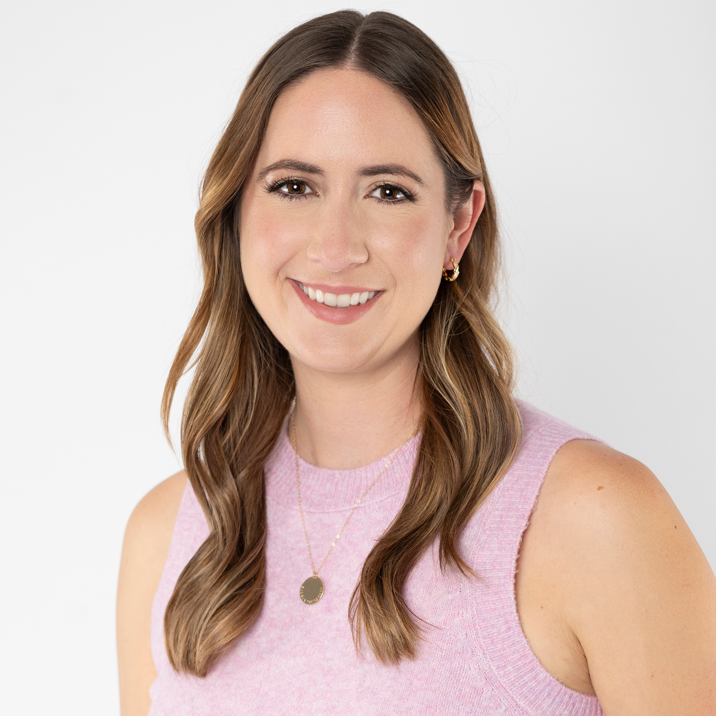 Large Custom Disc Necklace (Small Arial Font)