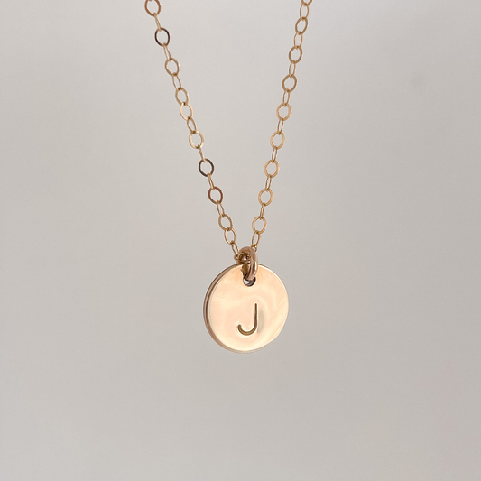 Stamped Initial Necklace