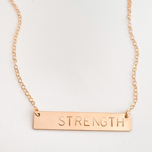 Bar Necklace (Large Arial Font)