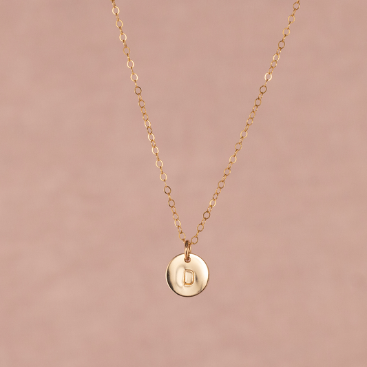 Stamped Initial Necklace