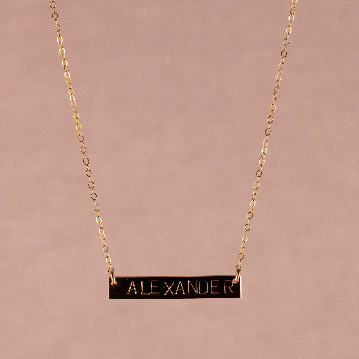 Bar Necklace (Large Arial Font)