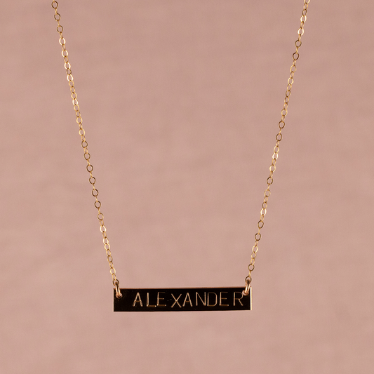 Bar Necklace (Large Arial Font)