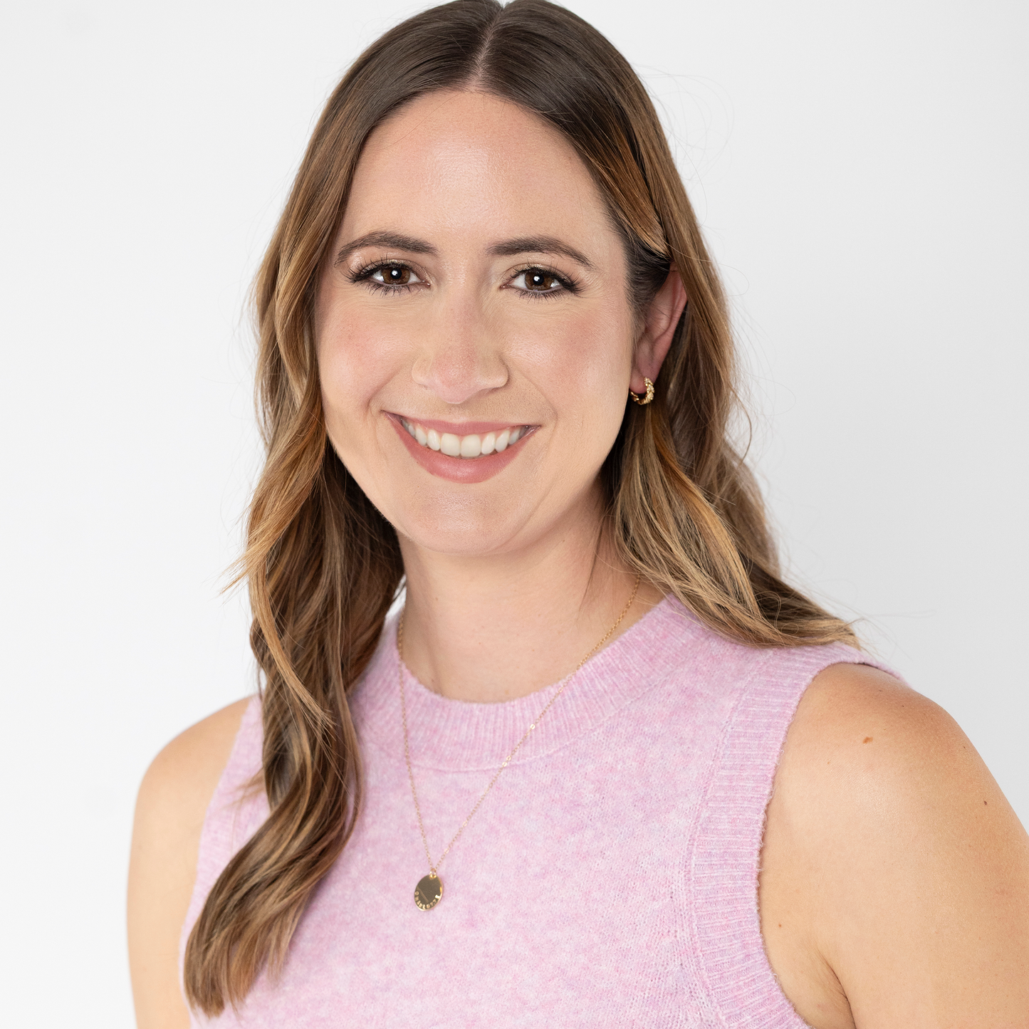 Medium Custom Disc Necklace (Small Arial Font)